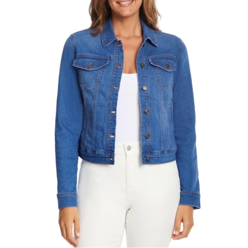 Social Standard Women's Long Sleeve Button Up Denim Jean Jacket XXL